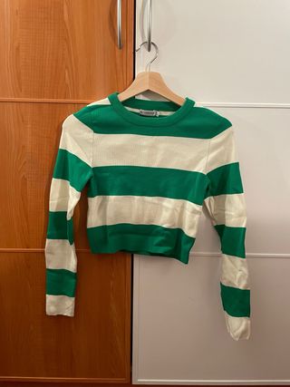 Jersey rayas verde y blanco