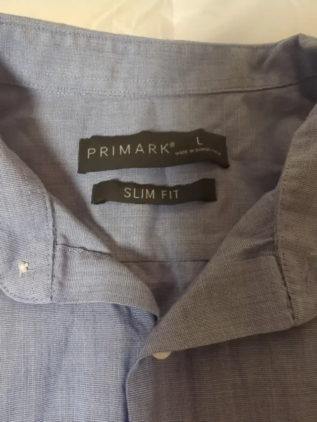 Camisa de vestir azul claro hombre