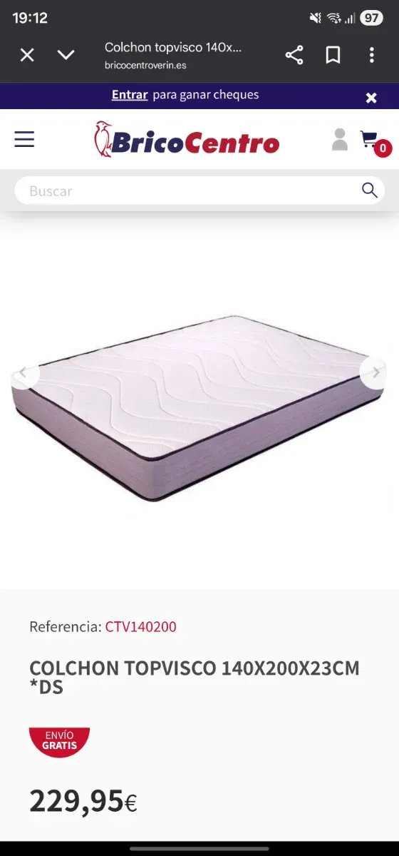 Colchón 140x200 cm como nuevo