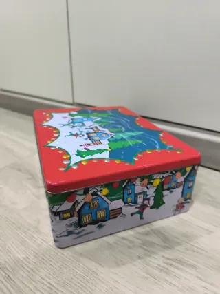 Caja metálica Navidad multicolor