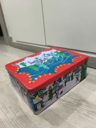 Caja metálica Navidad multicolor