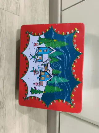 Caja metálica Navidad multicolor