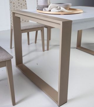 Mesa comedor extensible metal y madera