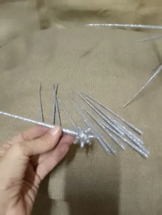 Estrellas decorativas plateadas (3 unidades)