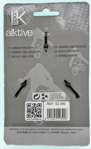 Cadeado de Bicicleta c/ Chaves, Novo