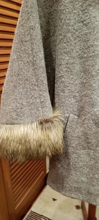 Chaqueta/Capa Lana Gris Talla Única