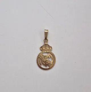 Colgante Oro 18k Escudo Real Madrid