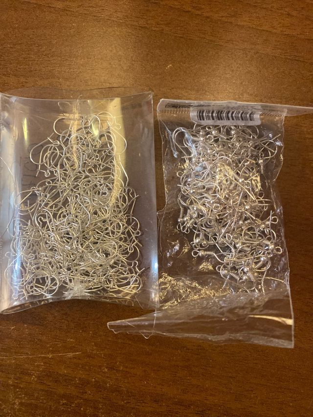 Argollas para pendientes plateadas