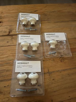 Tiradores HISHULT IKEA blancos 30mm (2 unidades)