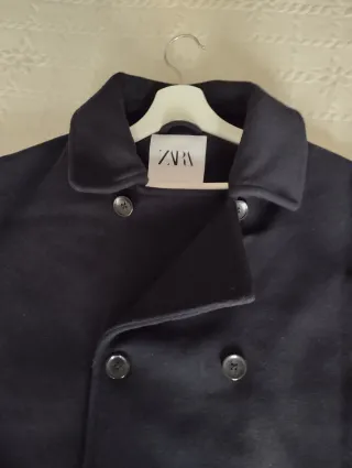 Chaqueta Paño Zara Hombre Negra