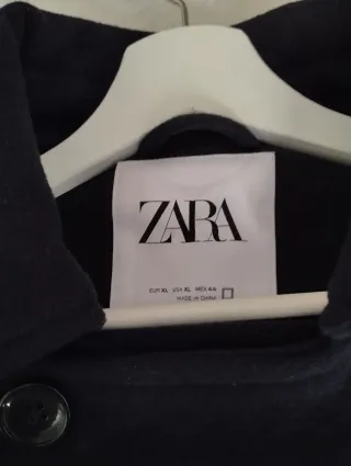 Chaqueta Paño Zara Hombre Negra