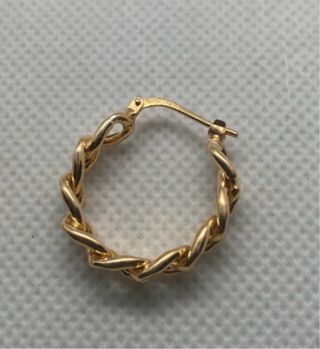 Aros Plata Ley Chapados Oro 18k