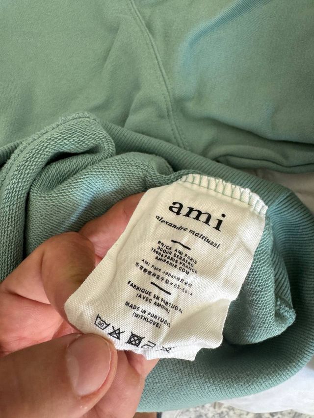 Sudadera AMI PARIS “Ami de Cœur” verde