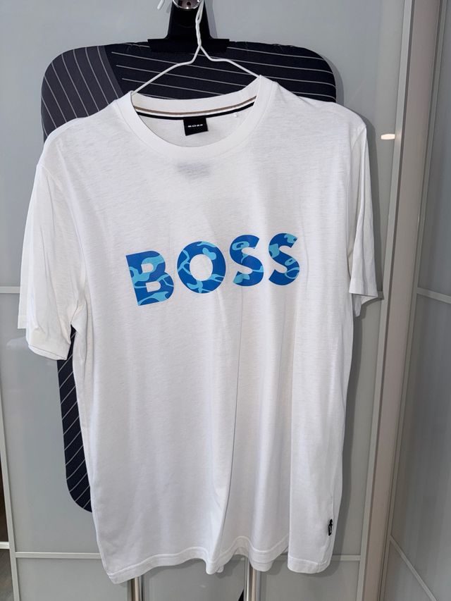 Camiseta Boss Talla S Camuflaje Azul