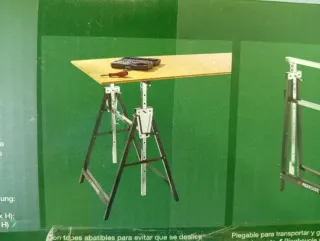 2 Caballetes Metálicos PARKSIDE Regulables Altura