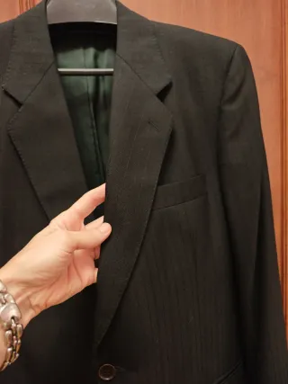 Traje negro completo caballero T-M regalo chaleco