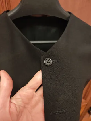 Traje negro completo caballero T-M regalo chaleco