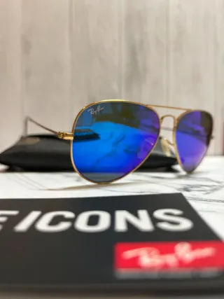 Gafas Ray-Ban Aviator Azul Dorado