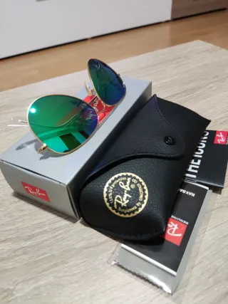 Gafas Ray-Ban Aviator Azul Dorado