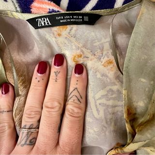 Vestido kimono verde estampado floral talla S