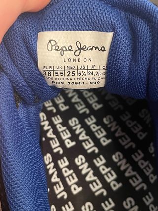 Zapatillas Pepe Jeans negras con detalles azules