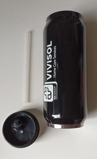 Borraccia termica nera Antiperdita e Antibacterial