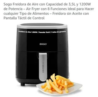 Freidora de Aire Sogo 3.5L 1200W Nueva