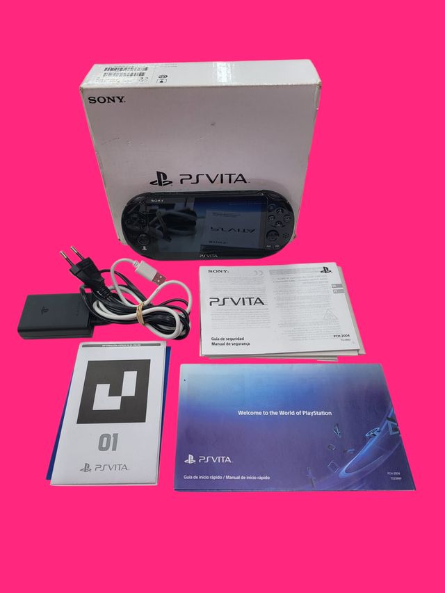 CONSOLA PS VITA PCH-2004 CON CARGADOR Y MANUALES