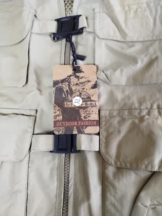 Giubbotto da pesca beige da uomo