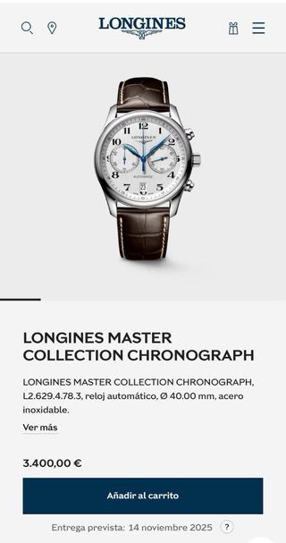 Longines Master Collection Cronógrafo Automático