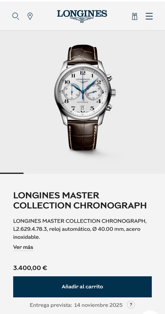 Longines Master Collection Cronógrafo Automático