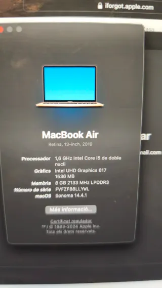 MacBook Air 2019 8GB/128Gb