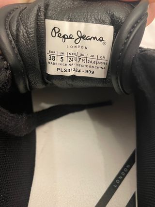 Zapatillas Pepe Jeans London negras y doradas