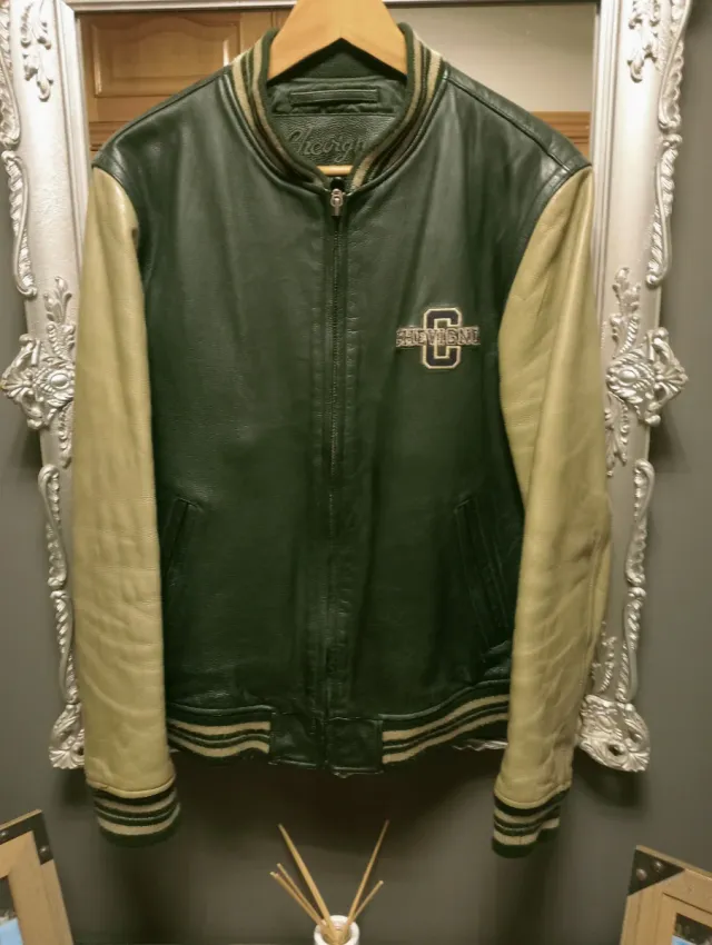 Chaqueta Bomber Chevignon'90 Verde y Beige