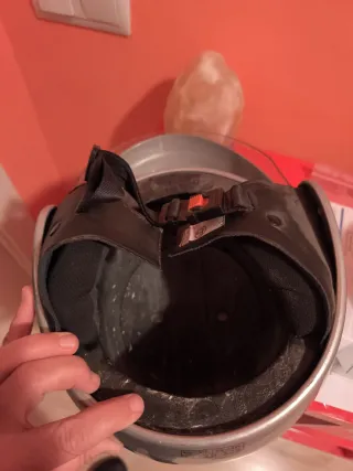 Casco de moto Hebo plateado