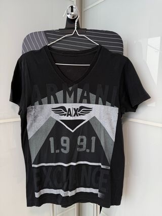 Camiseta Armani Exchange Talla XS Negra