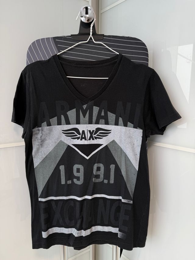 Camiseta Armani Exchange Talla XS Negra