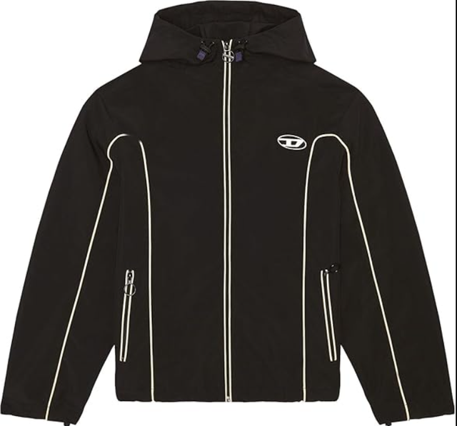 Chaqueta Cortavientos Diesel Negra
