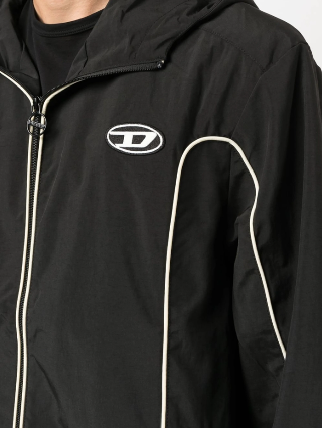 Chaqueta Cortavientos Diesel Negra