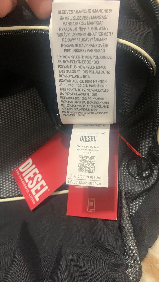 Chaqueta Cortavientos Diesel Negra