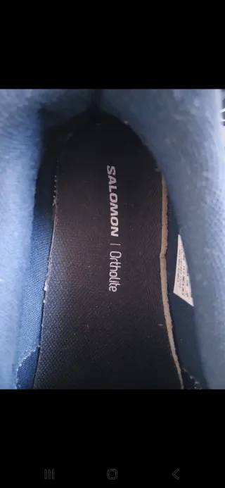 Zapatillas senderismo Salomon T45 azul/naranja