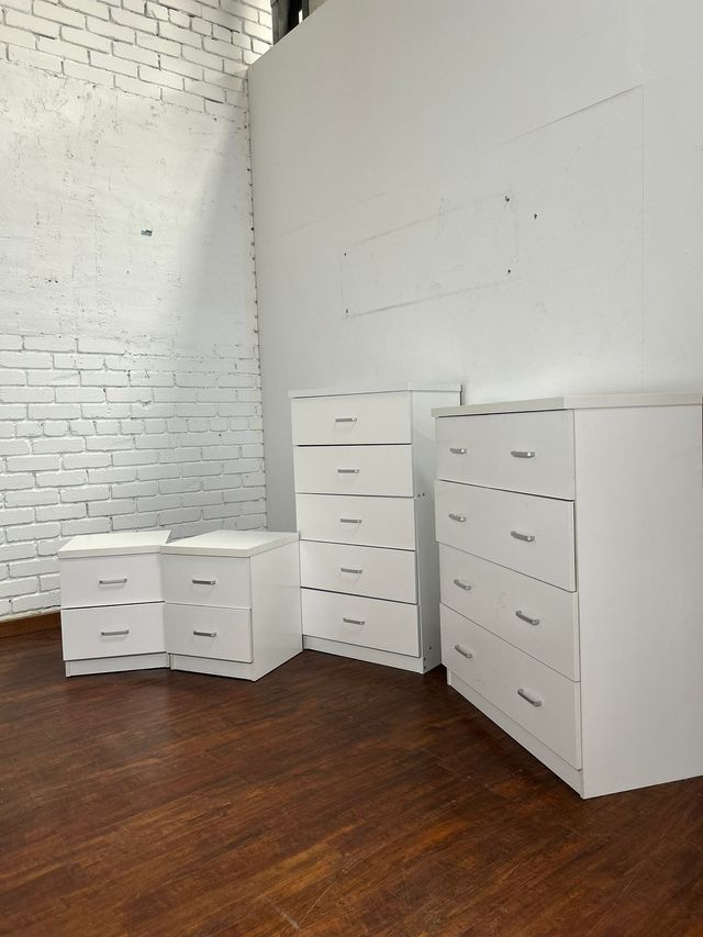 Conjunto de dormitório branco moderno - completo