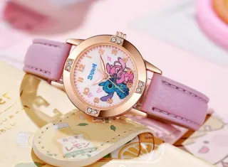 Reloj Lilo & Stitch Niñas Rosa Dorado