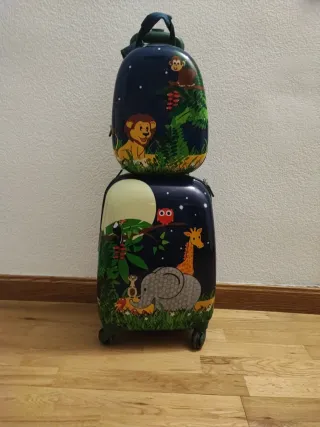 Maleta infantil con diseño de animales