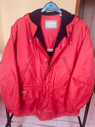 Chaquetón Vintage Thomas Burberry Rojo