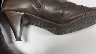 Botas altas de piel marrones