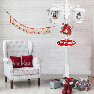 Lampione di Natale Luminoso 2 Lanterne con 38 Luci