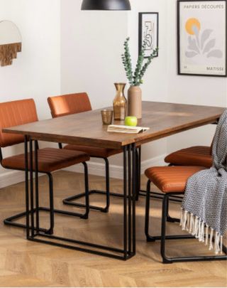 Mesa comedor madera estilo industrial