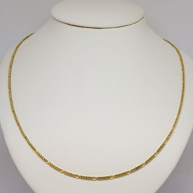 Cadena Oro Eslabón Espiga 5x1