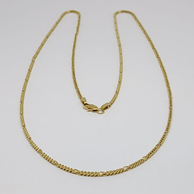 Cadena Oro Eslabón Espiga 5x1